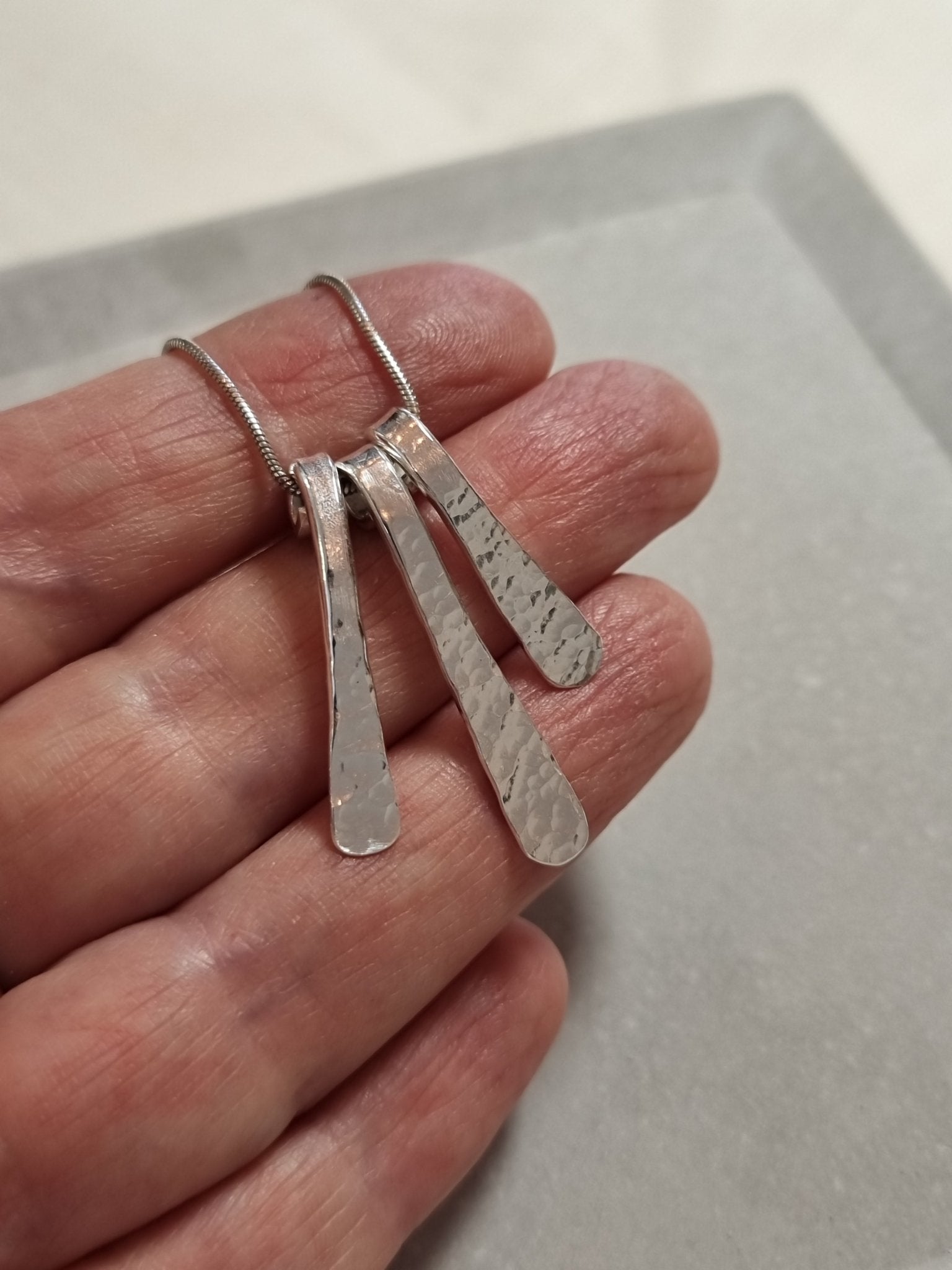 Hammered silver sun ray pendant - Wednesday 26th November - The Studio at Wirksworth