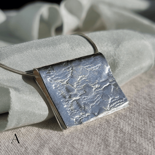 Silver lace fold necklace - The Studio at Wirksworth