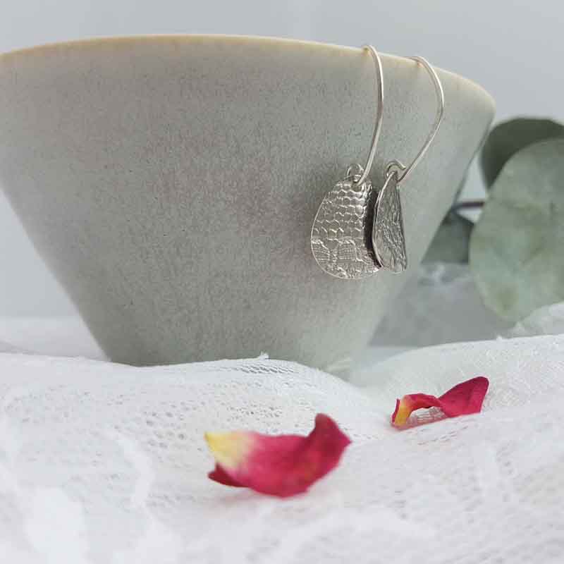 Lace petal earrings - The Studio at Wirksworth
