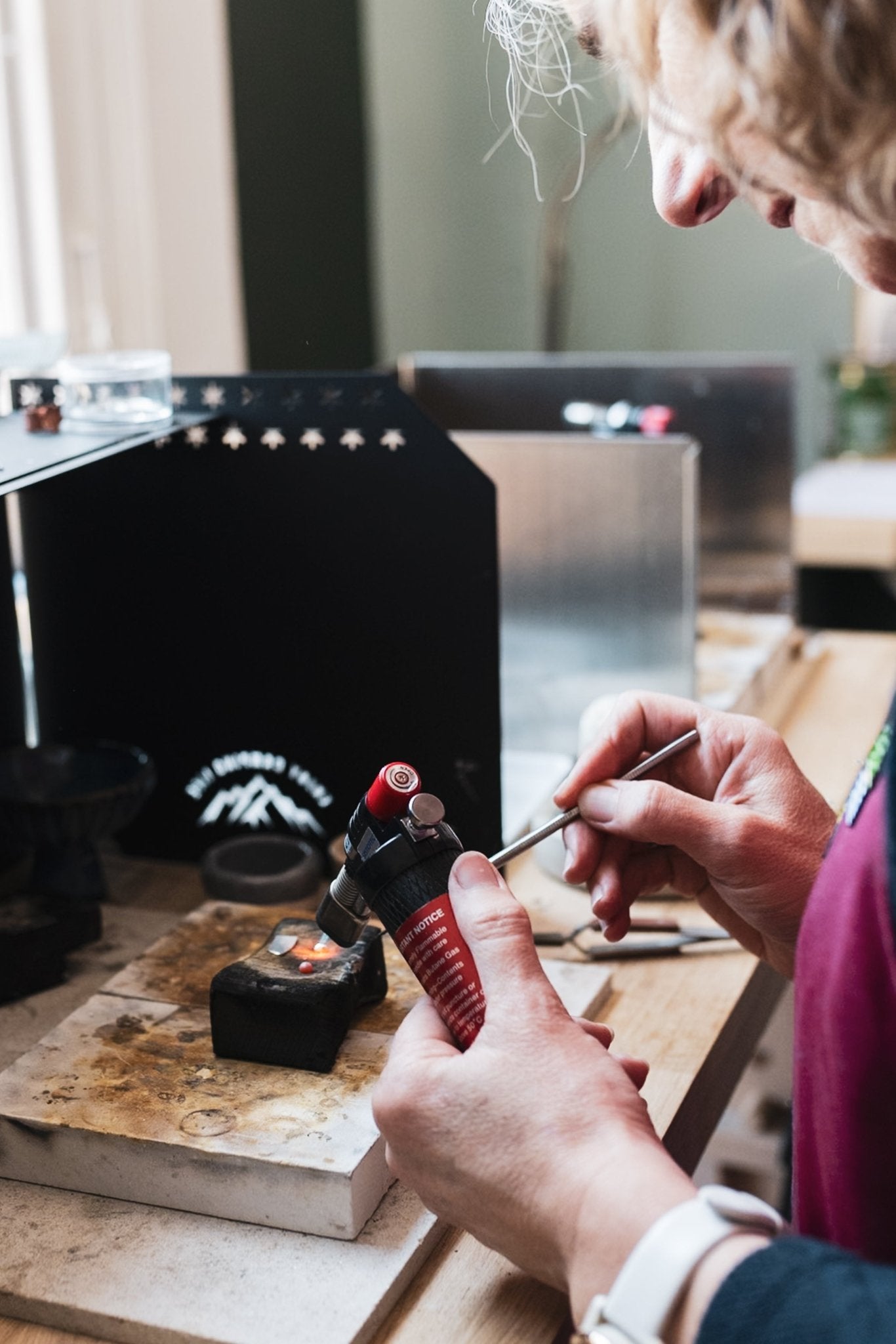 Tiny textured silver stud earrings - Saturday 18th October - The Studio at Wirksworth