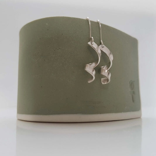 Spiral dangling earrings - The Studio at Wirksworth