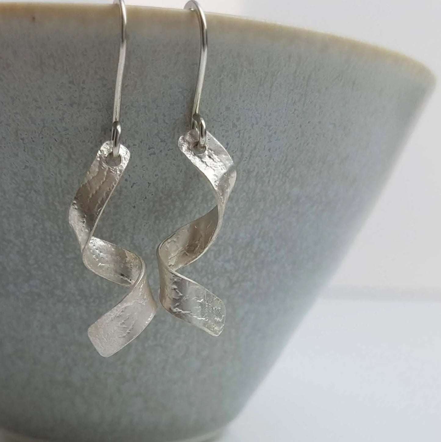 Lace spiral dangling earrings - The Studio at Wirksworth