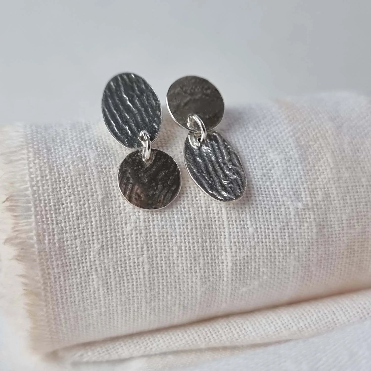 Double lace stud earrings - The Studio at Wirksworth