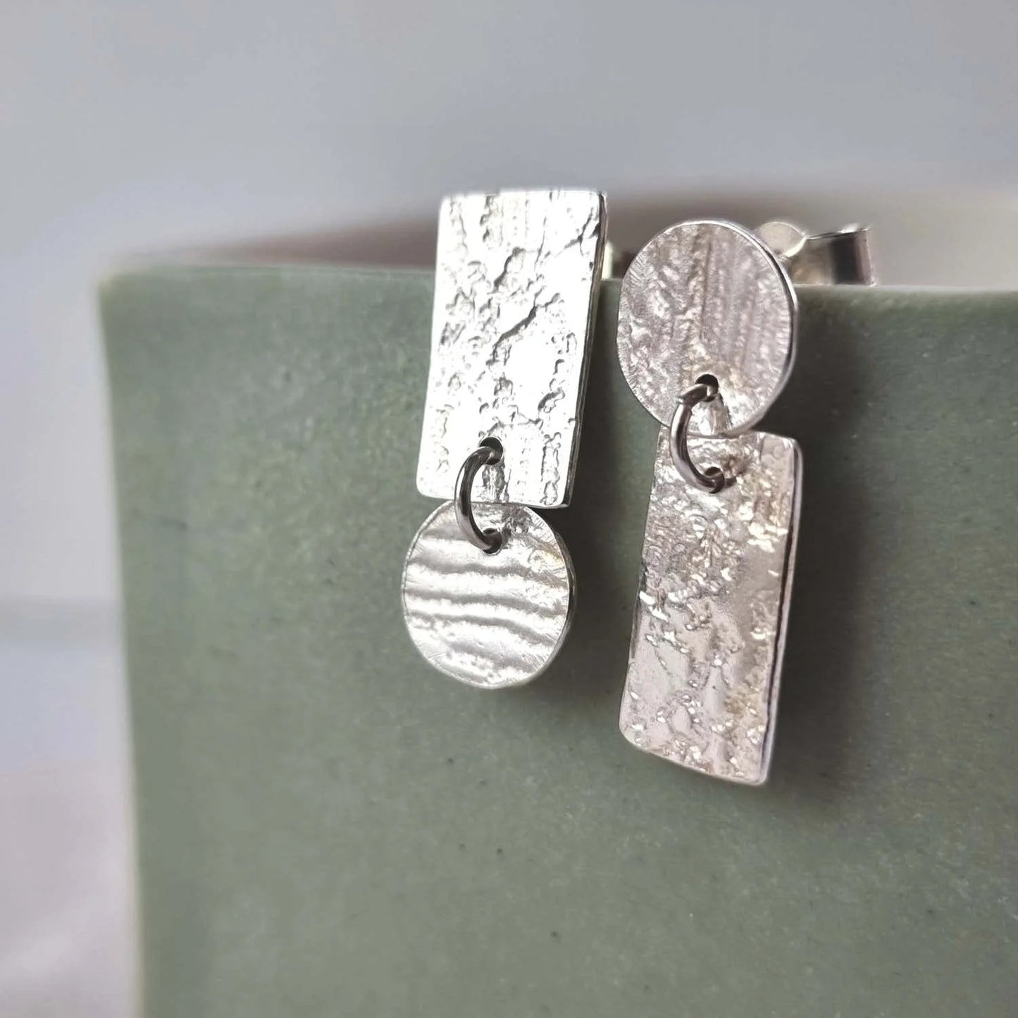 Double lace stud earrings - The Studio at Wirksworth