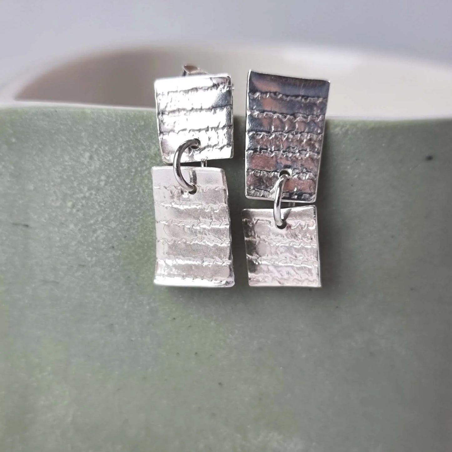 Double lace stud earrings - The Studio at Wirksworth