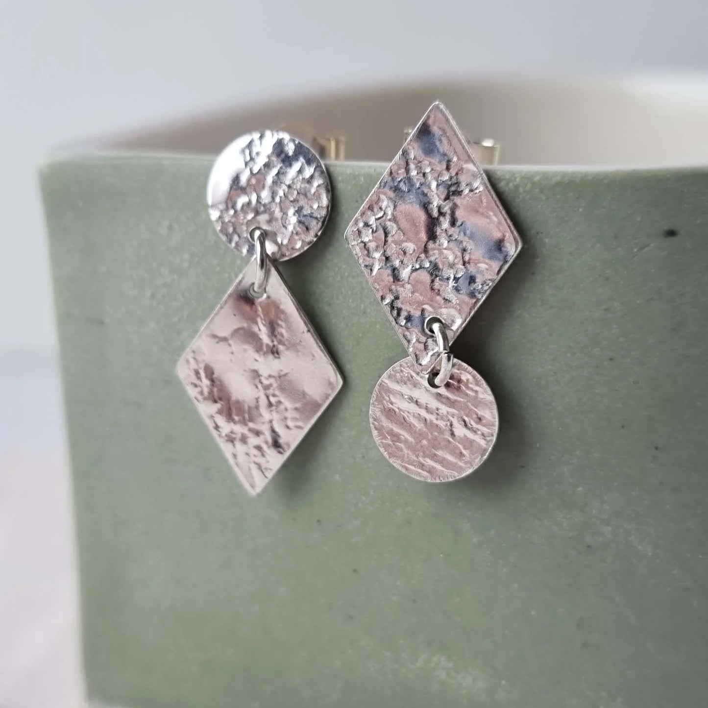 Double lace stud earrings - The Studio at Wirksworth
