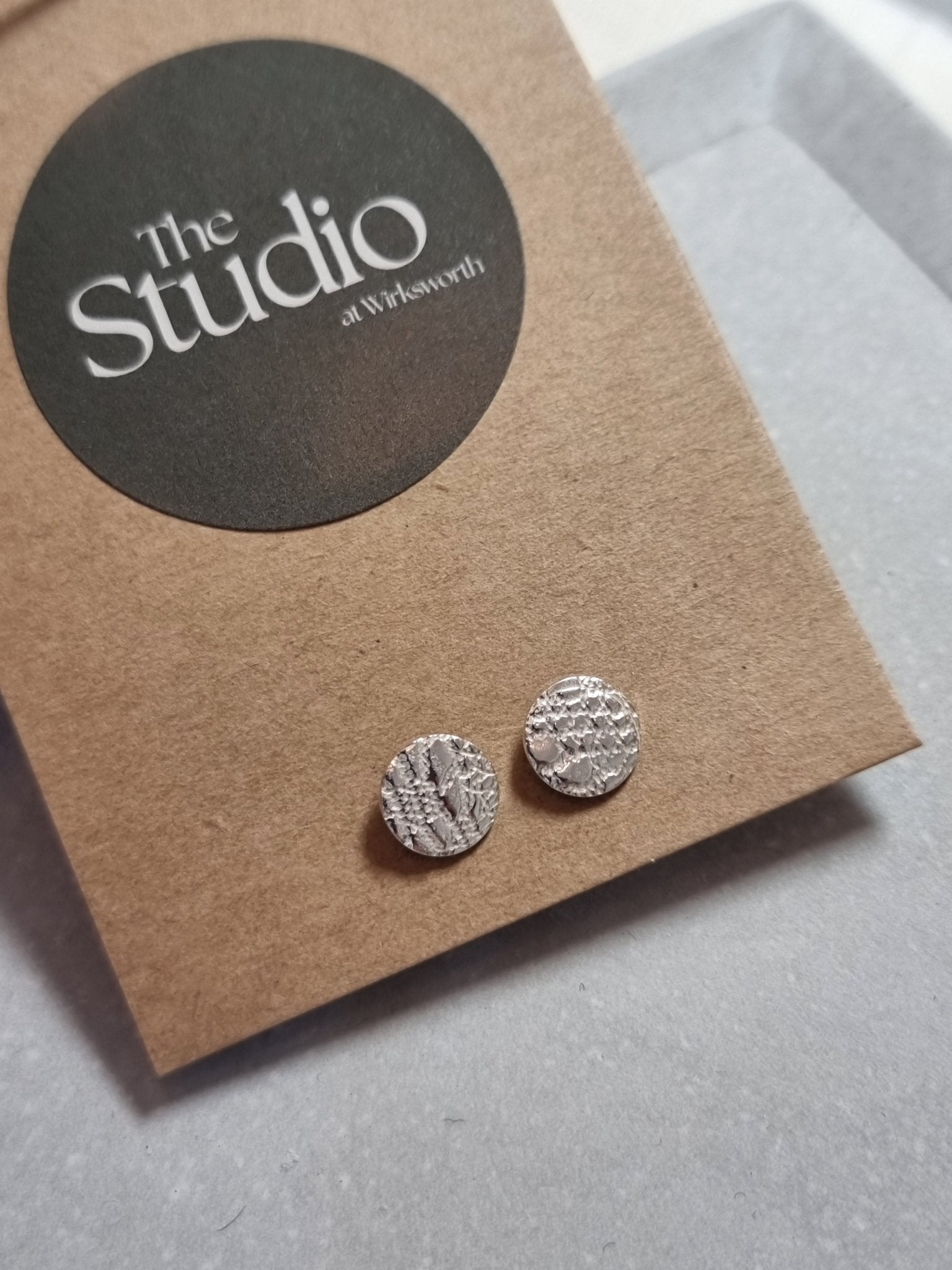 Tiny textured silver stud earrings - Saturday 18th October - The Studio at Wirksworth
