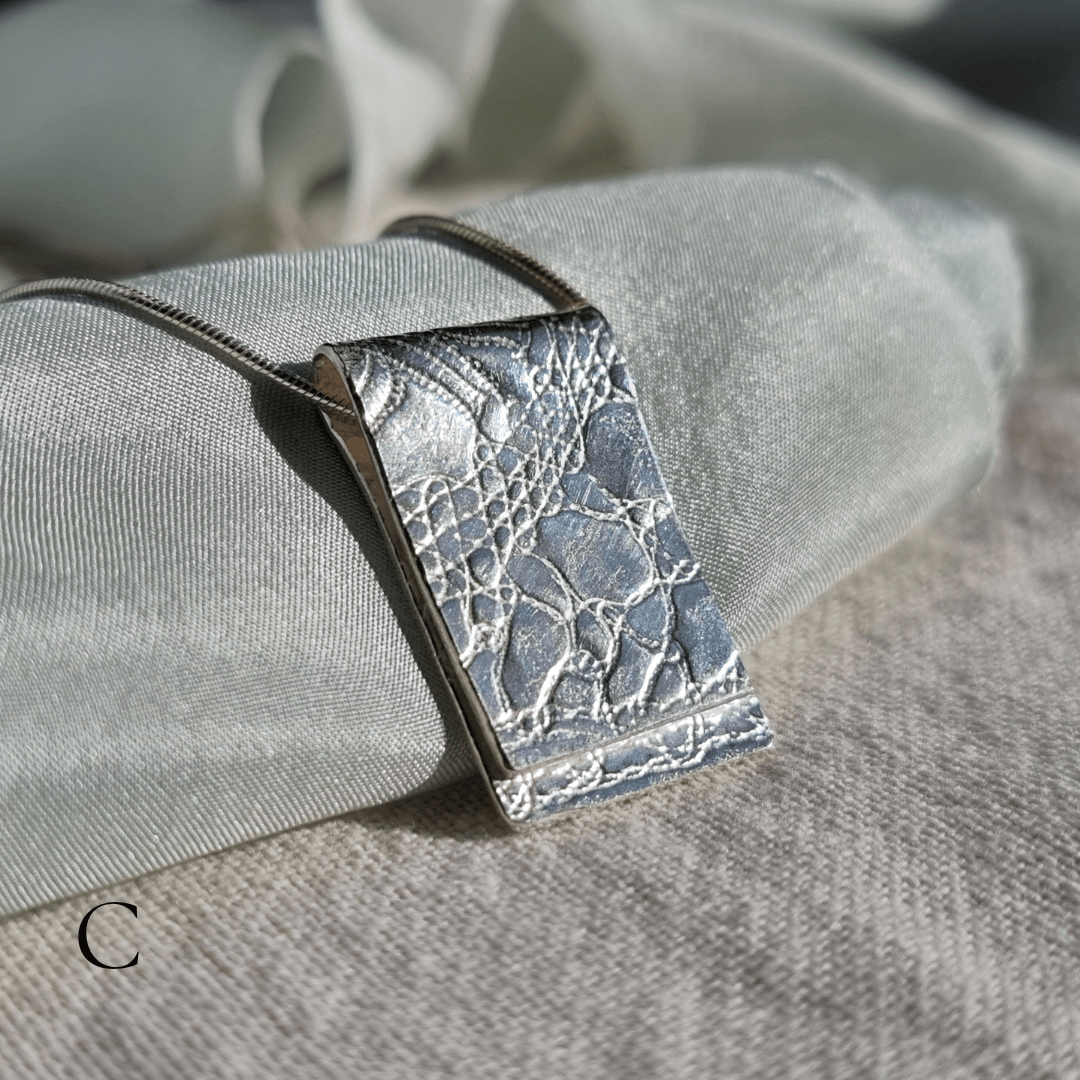 Silver lace fold necklace - The Studio at Wirksworth