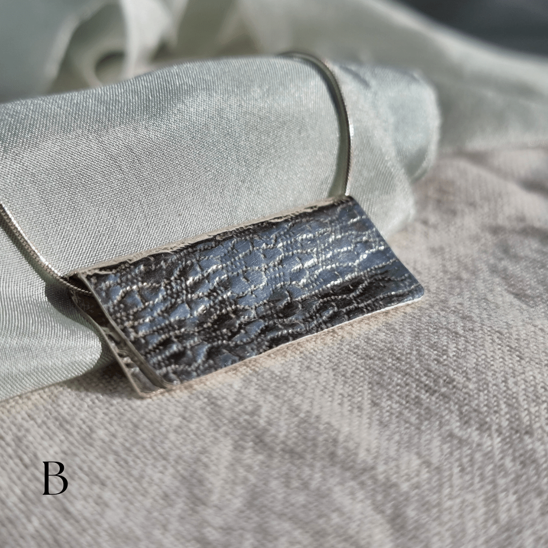 Silver lace fold necklace - The Studio at Wirksworth