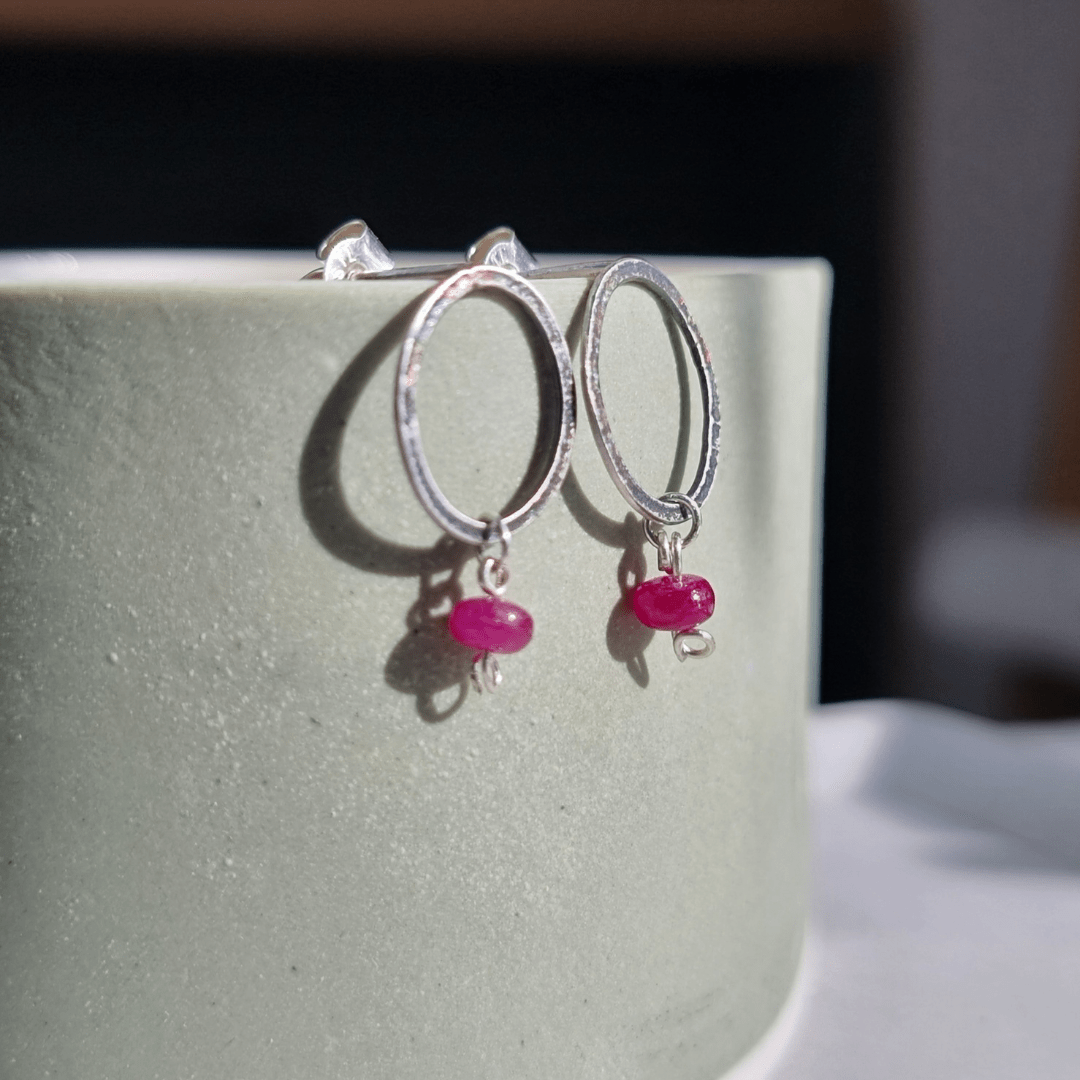 Oxidised lace stud earrings - The Studio at Wirksworth