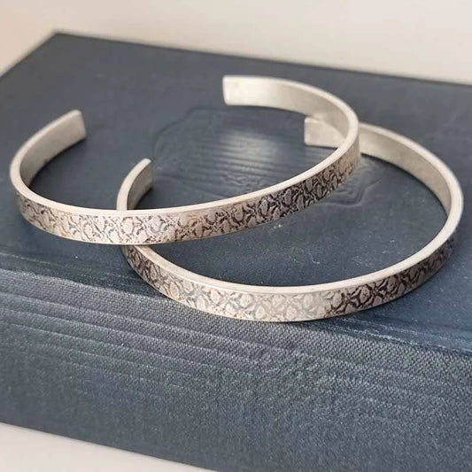 Heavy lace textured bangle - The Studio at Wirksworth