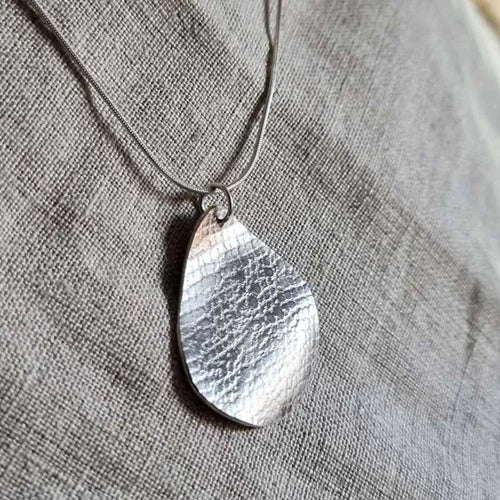 Heavy lace petal pendant - The Studio at Wirksworth