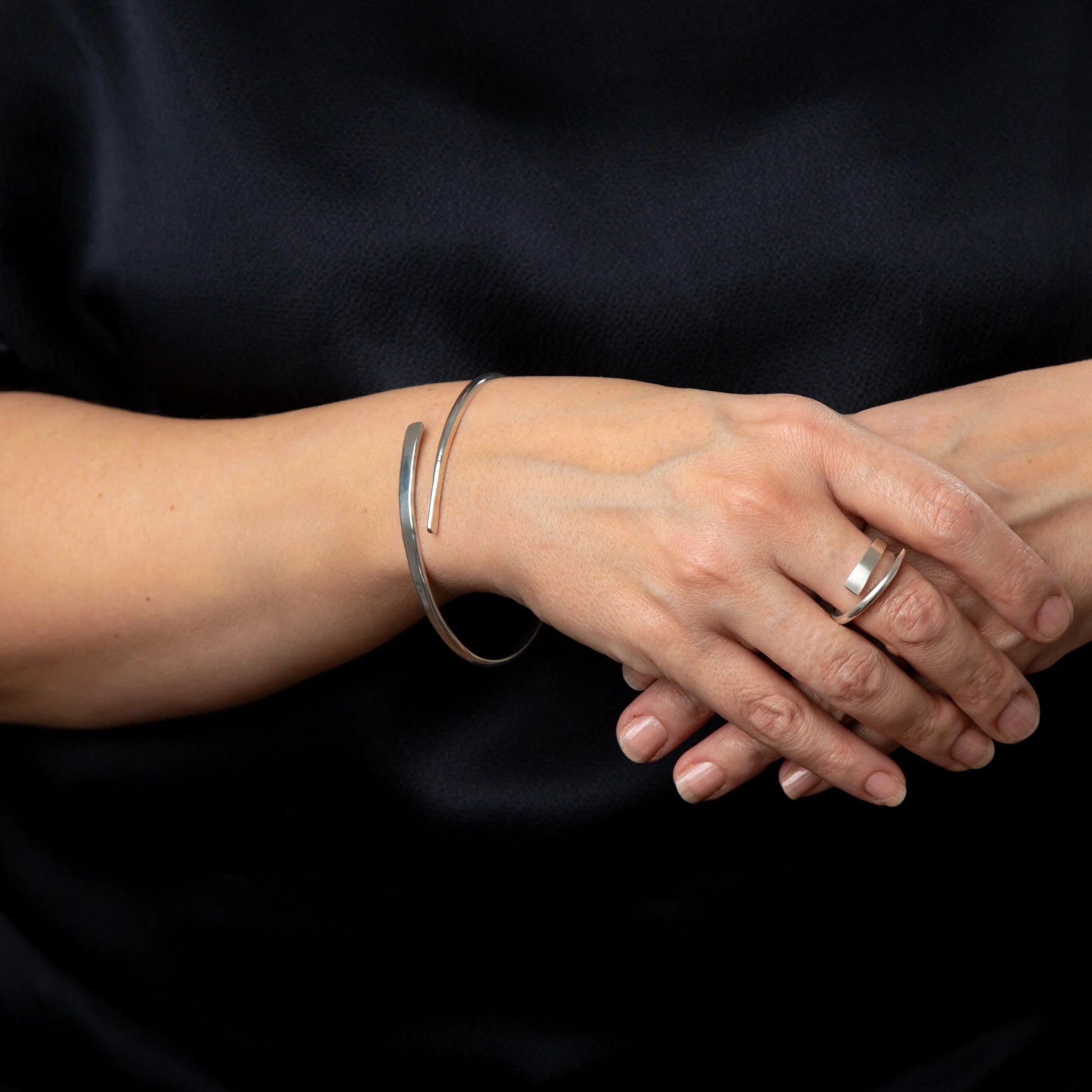 Forged organic bangle - The Studio at Wirksworth